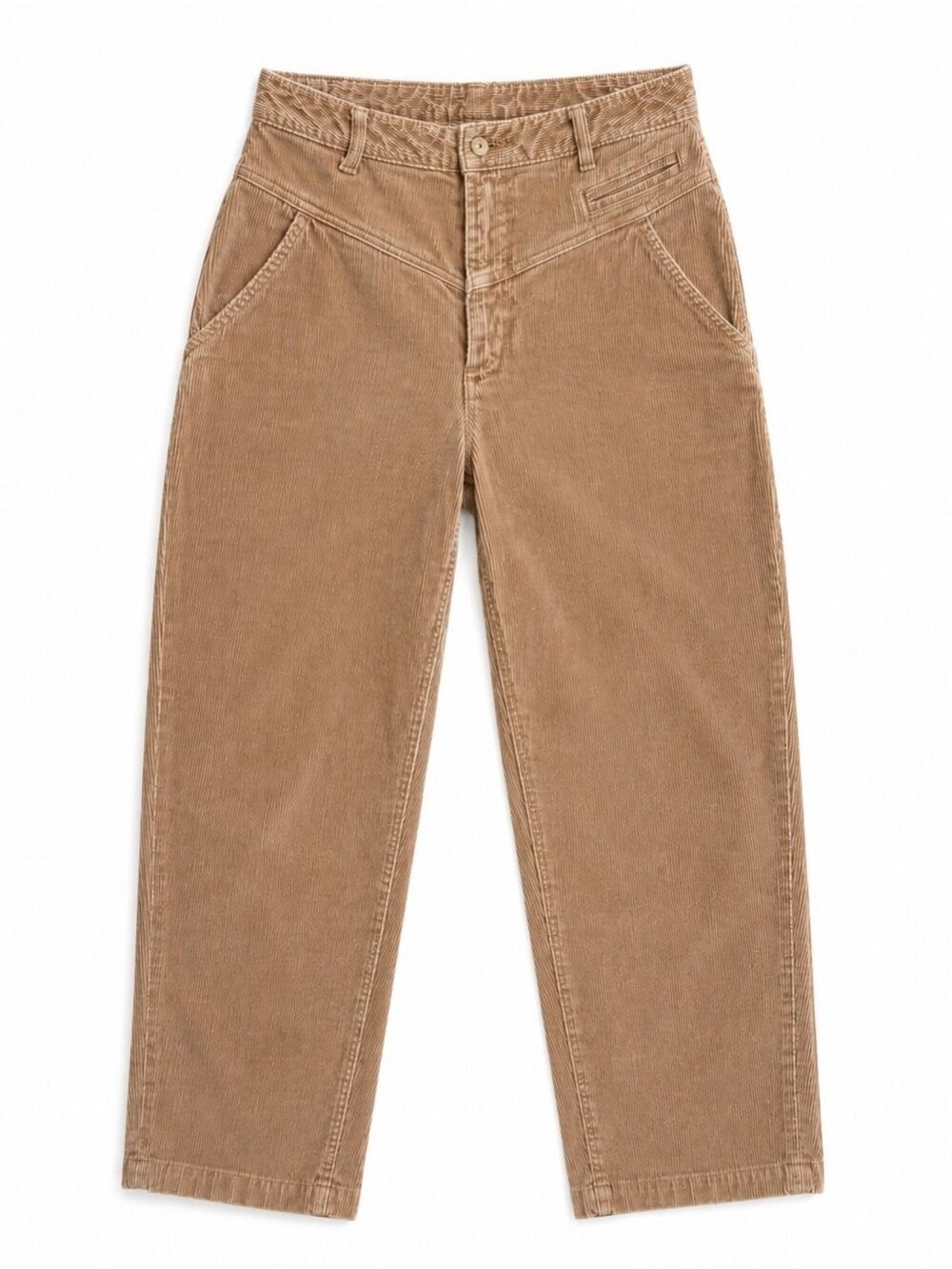 WOMEN'S VINTAGE JAG WIDE WALE TAN CORDUROY STRAIGHT LEG PANTS SIZE 2/4 EUC - Picture 3 of 8